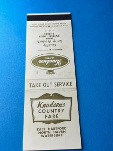 Matchbook Cover Knudsen's Country Fare East Hartford North Haven CT MB154