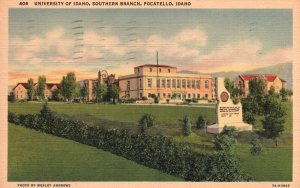 Vintage Postcard 1939 University Of Idaho Southern Branch Pocatello Idaho ID