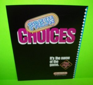 Play Choice 10 Arcade FLYER Fresh Choices 1988 Video Game Art Retro Vintage