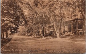 Prairie Avenue Decatur IL Illinois c1907 Carbodale Cancel Postcard H59