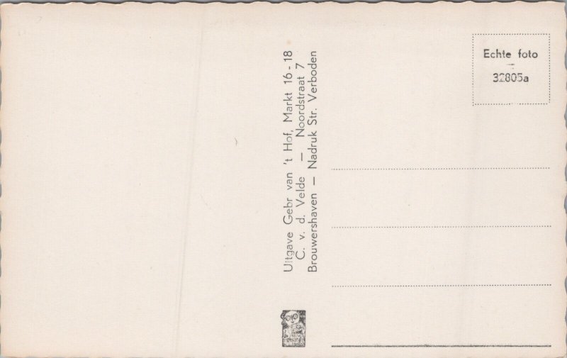 Netherlands Brouwershaven Zuidwal Vintage RPPC C297