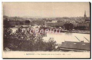 Postcard Old Bayonne Vue Generale taken Citadel