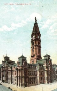 Vintage Postcard City Hall Government Building Philadelphia Pennsylvania PA