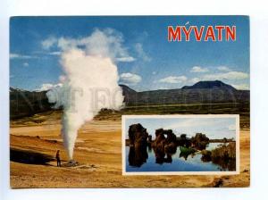 196892 Iceland Lava pillars at lake Myvatn old postcard