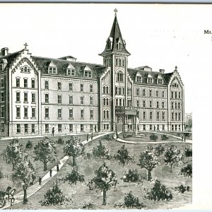 Rare Pre-1907 St. Louis MO Mt. St. Rose's Hospital Art Engraved A. Selige A153