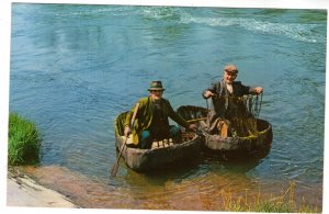 Welsh Coracles, Men in Small Boats, Wales