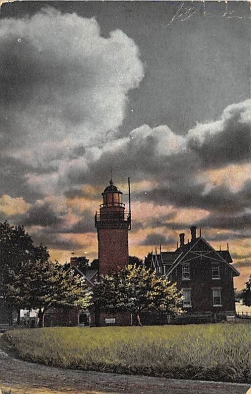 Dunkirk, New York USA Lighthouse 1908 PU Missing Stamp 
