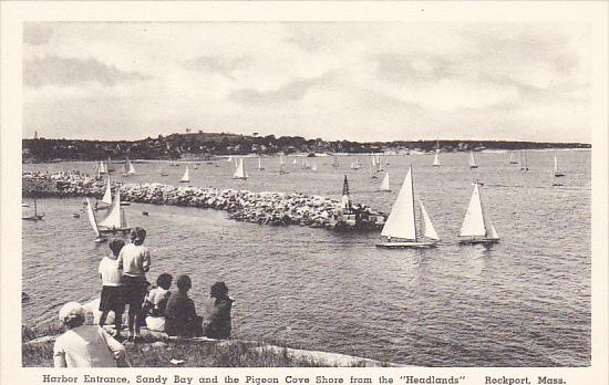 Harbor Entrance Sandy Bay and Pigeon Cove Shore Rockport Massachusetts Albertype