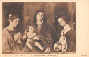 Lot 60 spain madrid hauser y minet painting postcard bellino la virgen el Jesus