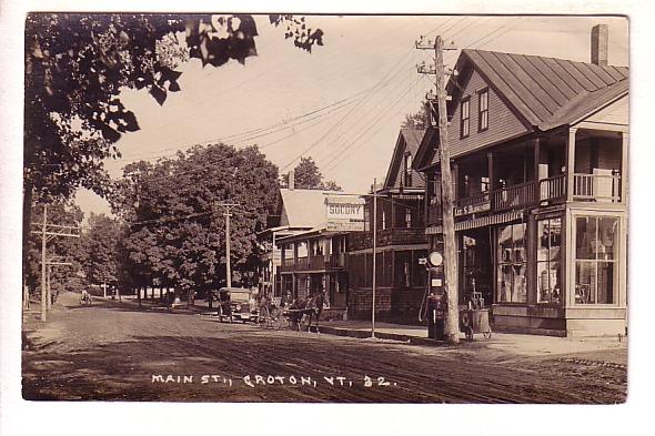 Main St, Groton Vermont, Row Boats, Real Photo