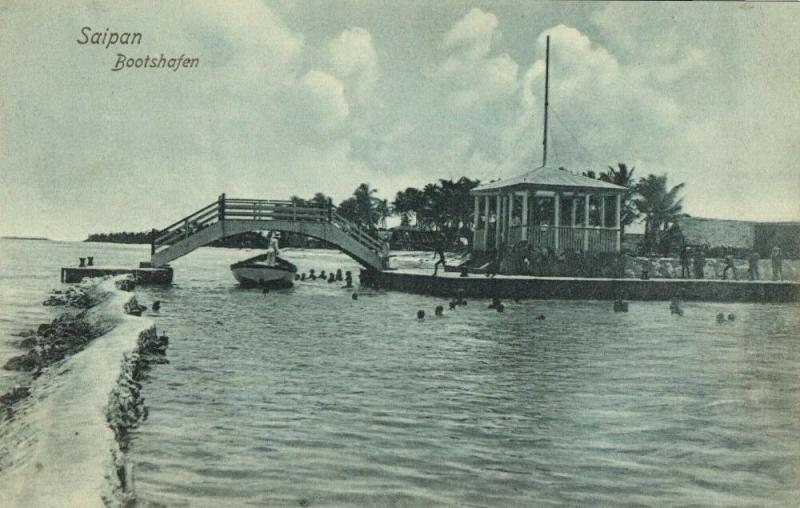 Northern Mariana Islands, SAIPAN, Boathouse (1910s) Postcard