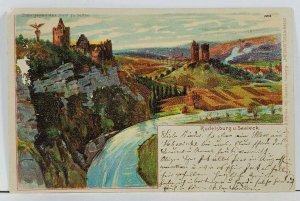 1899 Germany Rudelsburg Saaleck to Vohwinkel Hotel Deutscher Keiser Postcard L2