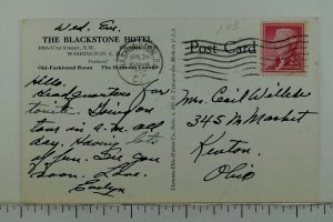 The Blackstone Hotel, Washington D.C. Vintage Postcard P55