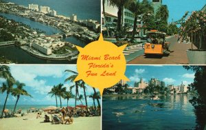 Florida FL, Hilights of Miami Beach Fun Land Tourist Capital, Vintage Postcard