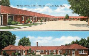 EC KROPP Krause Motel Highway 91 IDAHO FALLS IDAHO POSTCARD 9246