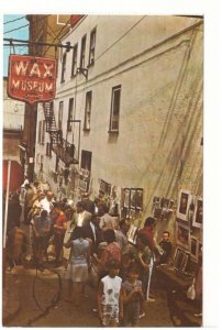 Open Air Art Gallery, Le Rue de Tresor, Quebec City, Vintage Chrome Postcard