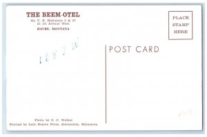c1940's The Beem-Otel Multi-View Exterior Havre Montana MT Unposted Postcard