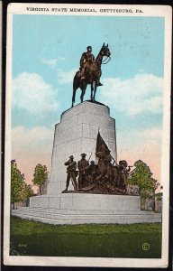 Pennsylvania GETTYSBURG Virginia State Memorial - pm1929 - White Border
