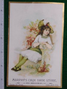 1870s-80s Murphy's Cash Shoe Store Middle Eastern Lady Victorian Trade Card F30 