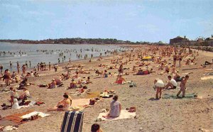 Revere Beach Crowd Scene Boston Massachusetts postcard