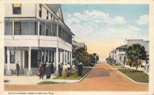 Sixth Avenue Pass-A-Grille Florida 1918 postcard