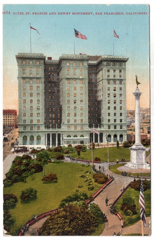 San Francisco, California, Hotel St. Francis and Dewey Monument
