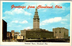 Postcard TRAIN STATION SCENE Cleveland Ohio OH AK3160