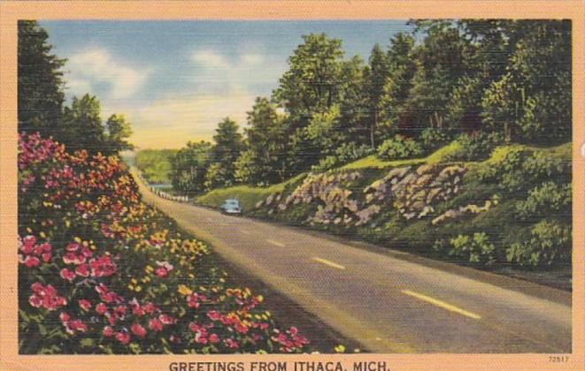 Michigan Greetings From Ithaca 1951