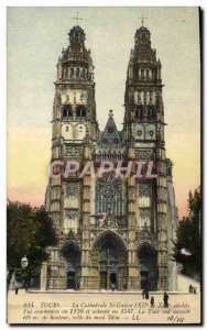 Old Postcard Tours Cathedrale Saint Gatien
