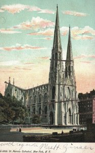 Vintage Postcard 1900's Saint Patrick's Catholic Cathedral Manhattan New York NY