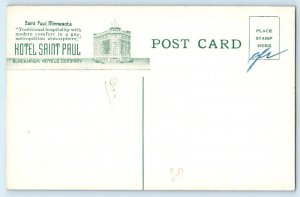 1910 St Paul Minnesota MN Postcard Hotel Aerial View Building Blackhalk Company