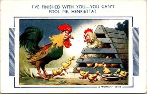 Humour Chickens I've Finished With You Bamforth Comics