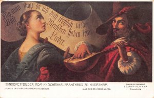 L066 Germany Hildesheim Windbreak paintings from Bone-cutter's Guildhall postcar