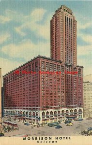 8 Linen Postcards, Chicago Illinois, Hotels-Palmer House-Norman-Morrison-Hilton