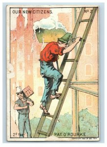 1882 Brand & Co.'s Utah Barley Lager Beer Pat. O'Rourke Worker Ladder P206