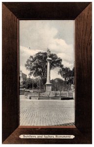 Connecticut Danbury , Soldiers and Sailors Monument, Wood Border