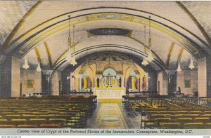 WASHINGTON DC, 1930-40s; Center view of Crypt of the National Shrine of the I...