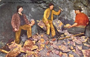 Drifting on a Copper Vein, Butte Mine, Montana, MT, Old Postcard