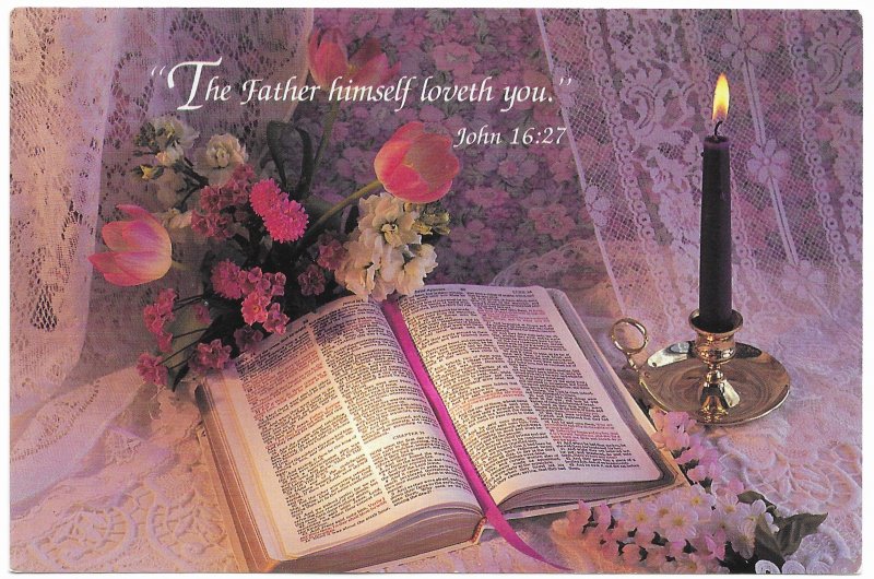 US Encouragement card - The Father Himself loves you. John 16:27. Mint