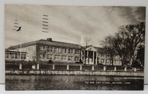 Milford Connecticut,  The New High School Postcard C19