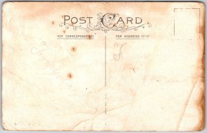 Pleasant Recollections, Embossed Red & Pink Flowers, Chromolithograph, Postcard