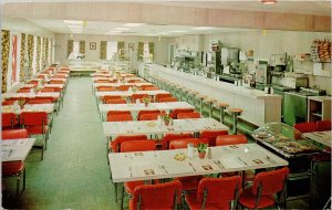 Glenn's Diner Gettysburg PA Interior Tables 1970s Vintage Postcard H36