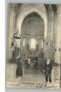 RETAUD FRANCE Church Interior c1910 Postcard