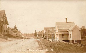 Eustis ME Street View in 1916, Real Photo Postcard,