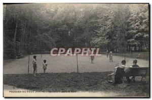 Old Postcard Pougues les Eaux Tennis in the Park