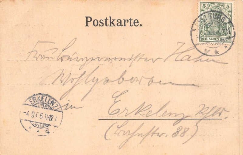 A128 Germany 1905 Gruss aus der Eifel Kyll bei Kyllburg View postcard