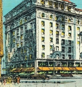 USA Hotel Whitcomb San Francisco California Vintage Linen Postcard 07.67