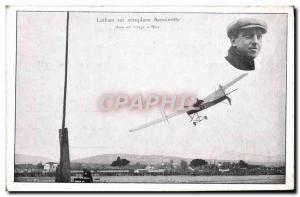 Old Postcard Jet Aviation Latham Antoinette airplane into a turn a Nice House...