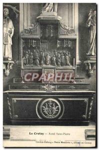 Old Postcard Crotoy altar Saint Pierre