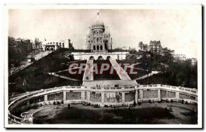 Old Postcard Paris And Its Wonders Sacre Coeur and Montmartre Monumental Stai...